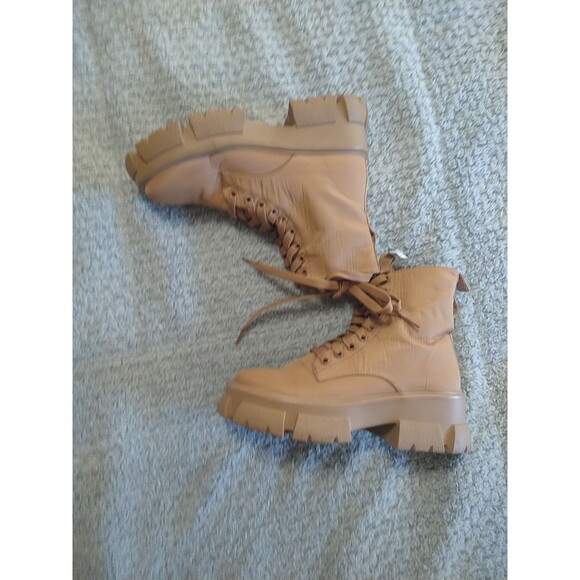 Steve Madden Platform Boots 5.5 Y2K Outdoor Camel - Picture 3 of 10